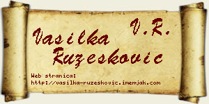 Vasilka Ružesković vizit kartica